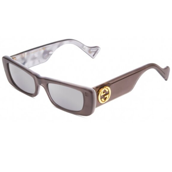 Gucci GG0516S Womens Sunglasses in Grey Marble White Mother of Pearl/Silver 52mm main image 3